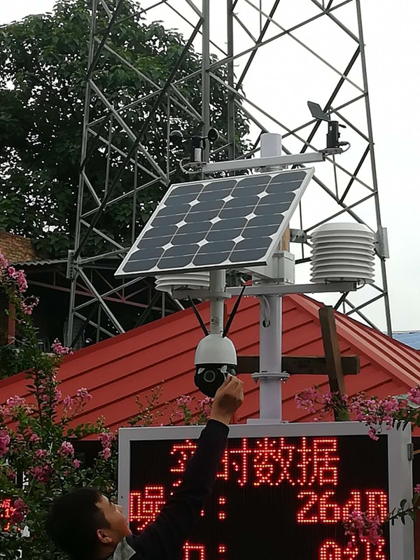西安氣象監測用OKEYSET太陽能無線監控一體機