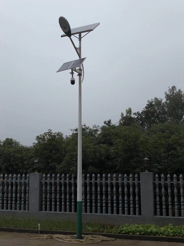 深圳智慧路燈治安聯防用 OKEYSET 太陽能無線監控一體機