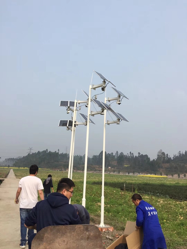 四川峨眉山智慧農業用 OKEYSET 太陽能無線監控一體機