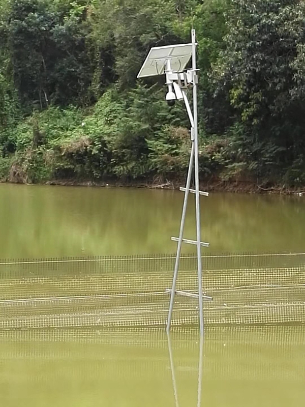深圳魚塘養殖場用 OKEYSET 太陽能無線監控一體機