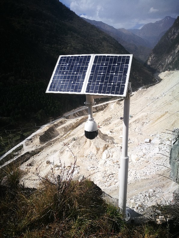四川汶川地址勘探用 OKEYSET 太陽能無線監控一體機