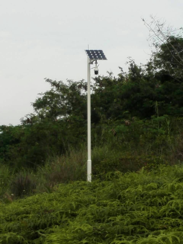 湖北武漢森林防火用OKEYSET太陽能無線監控一體機
