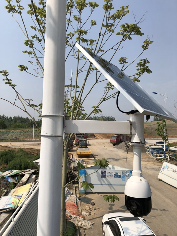杭州項目工地用OKEYSET太陽能無線監控一體機
