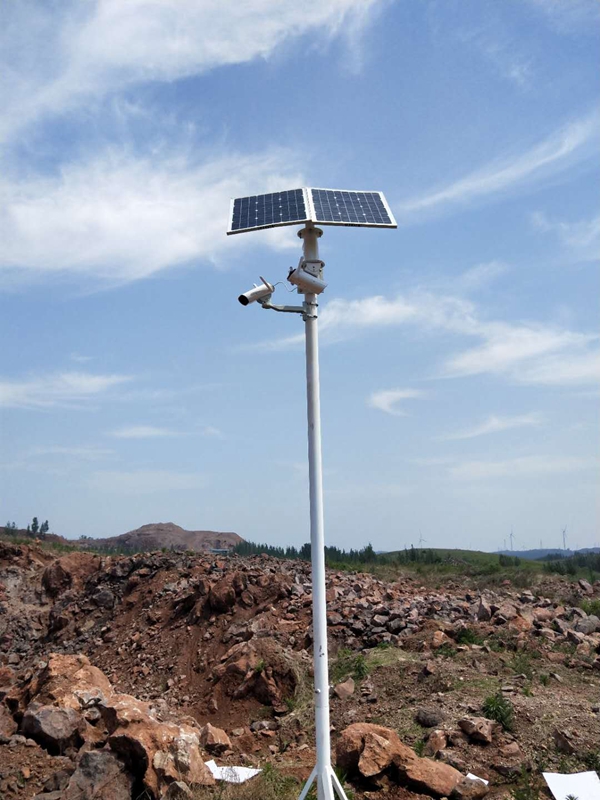 山西運城礦山用OKEYSET太陽能無線監控一體機