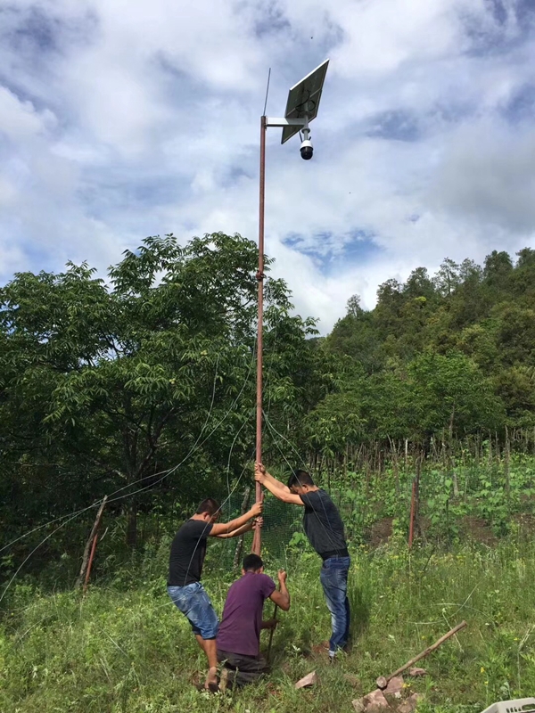 云南農業局用OKEYSET太陽能無線監控一體機