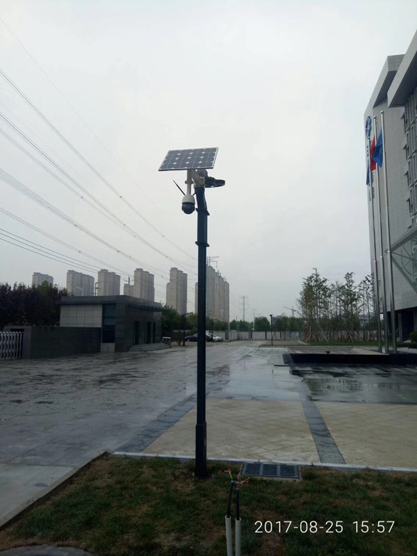 西安軍民融合辦公樓用 Okeyset 風光互補無線監控一體機