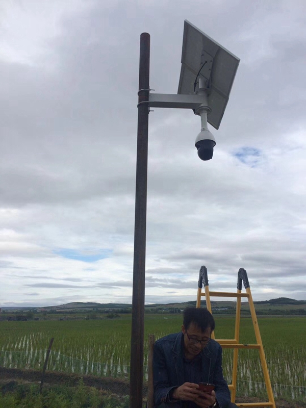 黑龍江智慧農業用OKEYSET太陽能4G監控一體機